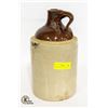 Image 1 : ANTIQUE BROWN CROCK GALLON JUG