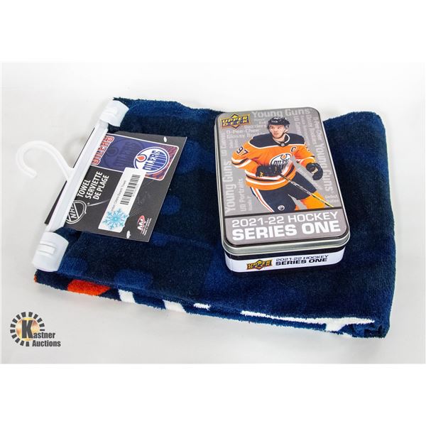 NEW OILERS BEACH TOWEL AND CONNOR