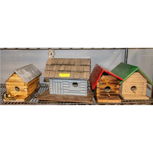 4 BIRD HOUSES