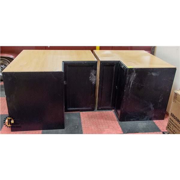 TWO 24" X 30" CORNER CABINET PIECES LEFT AND RIGHT