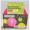 Image 1 : 10" OUTDOOR SOLAR POWER LANTERN,PINK