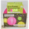 Image 1 : 10" OUTDOOR SOLAR POWER LANTERN,PINK