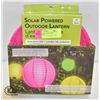 Image 1 : 10" OUTDOOR SOLAR POWER LANTERN,PINK