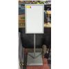 METAL SIGN STAND WITH REMOVABLE WRITABLE TRAY