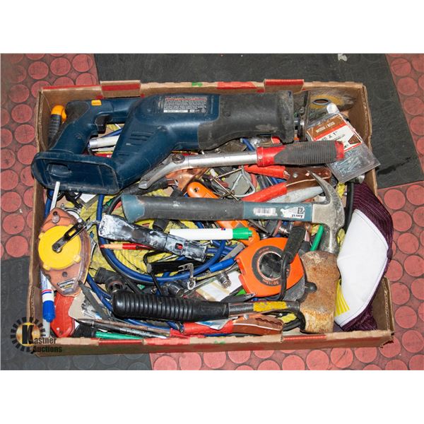 TRAY OF SHOP TOOLS