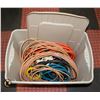 Image 1 : LOT OF EXTENSION CORDS INCLUDING TOTE