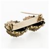 Image 6 : Antique Victorian 10k Gold Black Jet & Seed Pearl Milgrain Dual Oval Brooch Pin