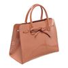 Image 3 : Mansur Gavriel Pink Patent Leather Bow Accent Sun Tote Handbag
