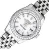 Rolex Quickset Stainless Steel White Index & Diamond Datejust Wristwatch