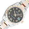 Image 1 : Rolex Midsize 2T Rose Gold & Steel Chocolate Roman Diamond Datejust 31MM