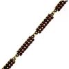 Image 2 : Antique Gilded Silver 6.30 ctw Old Round Cut Bohemian Garnet 8" Tennis Bracelet