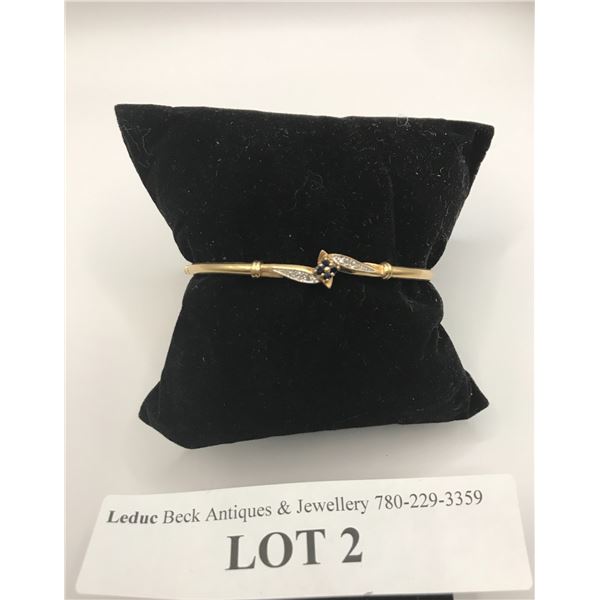 Sapphire & Melee Gold Bangle