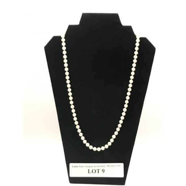 26” Pearl Necklace w 14k Clasp