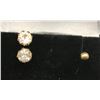 Image 3 : 14k Pearl Earrings, 1 Gold Stud & 3 Pairs of Costume Jewellery Earrings