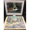 Image 1 : Winter's Snow & Darwin Falls by Jeffrey Webster & Framed Path to the Meadow by Ken Danby