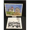 Image 1 : Davie Andrews 5/12 Ltd Edition Landscape Print & Christopher Grey Lighthouse/Farm Painting