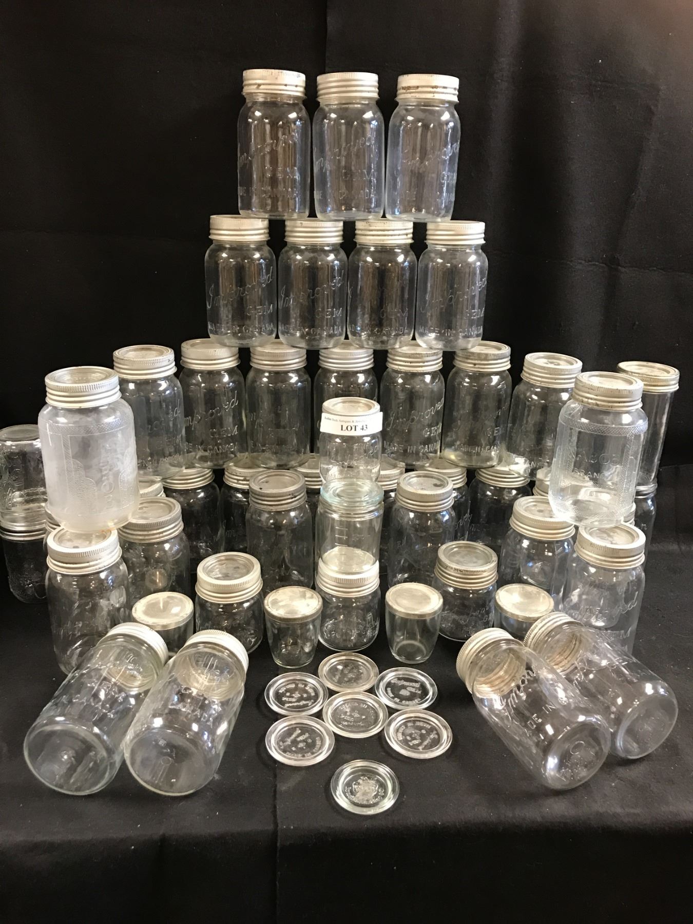Huge Selection of Glass Canning Jars Beck Auctions Inc.