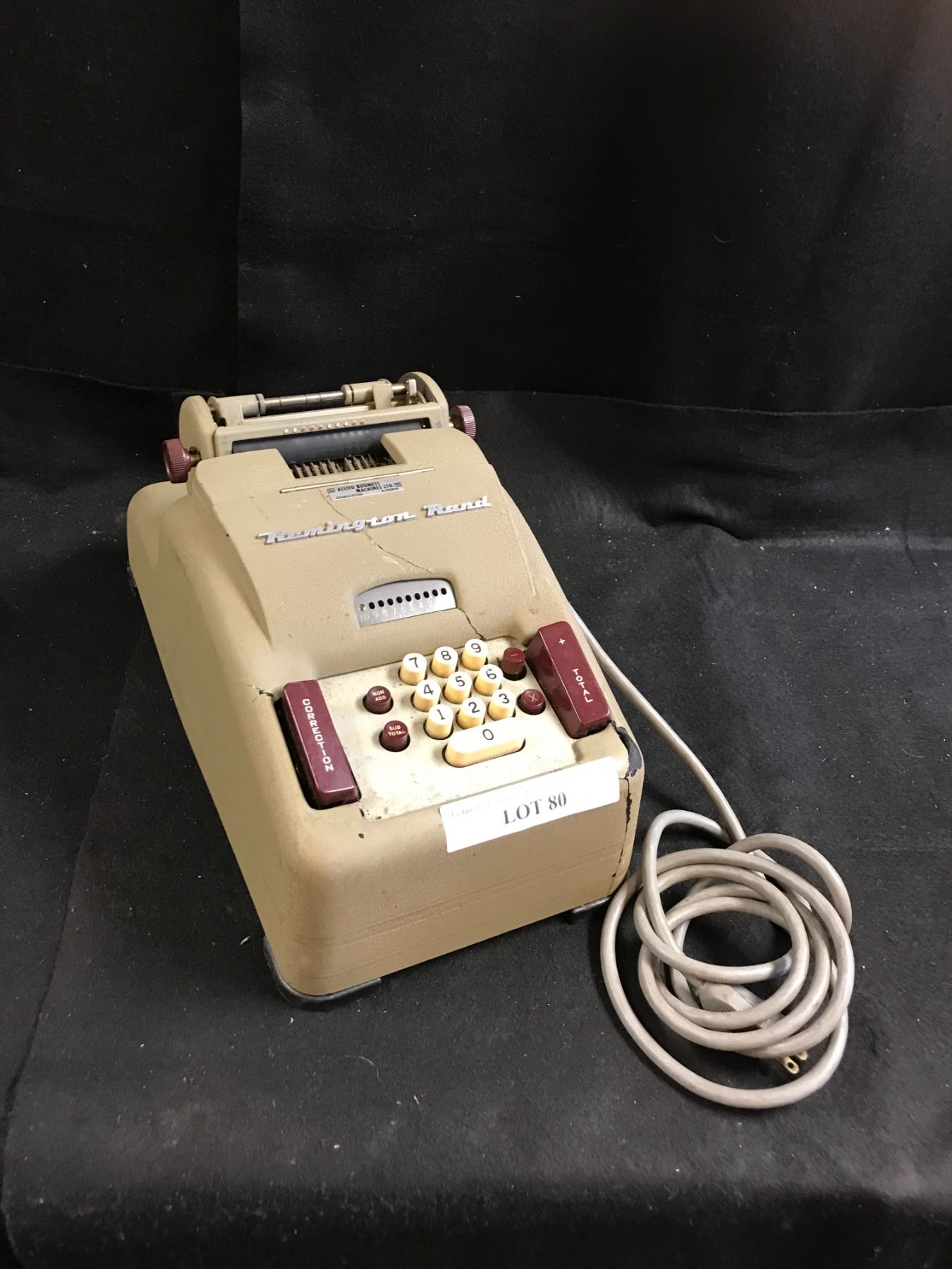 Remington Rand Vintage Adding Machine - Beck Auctions Inc.