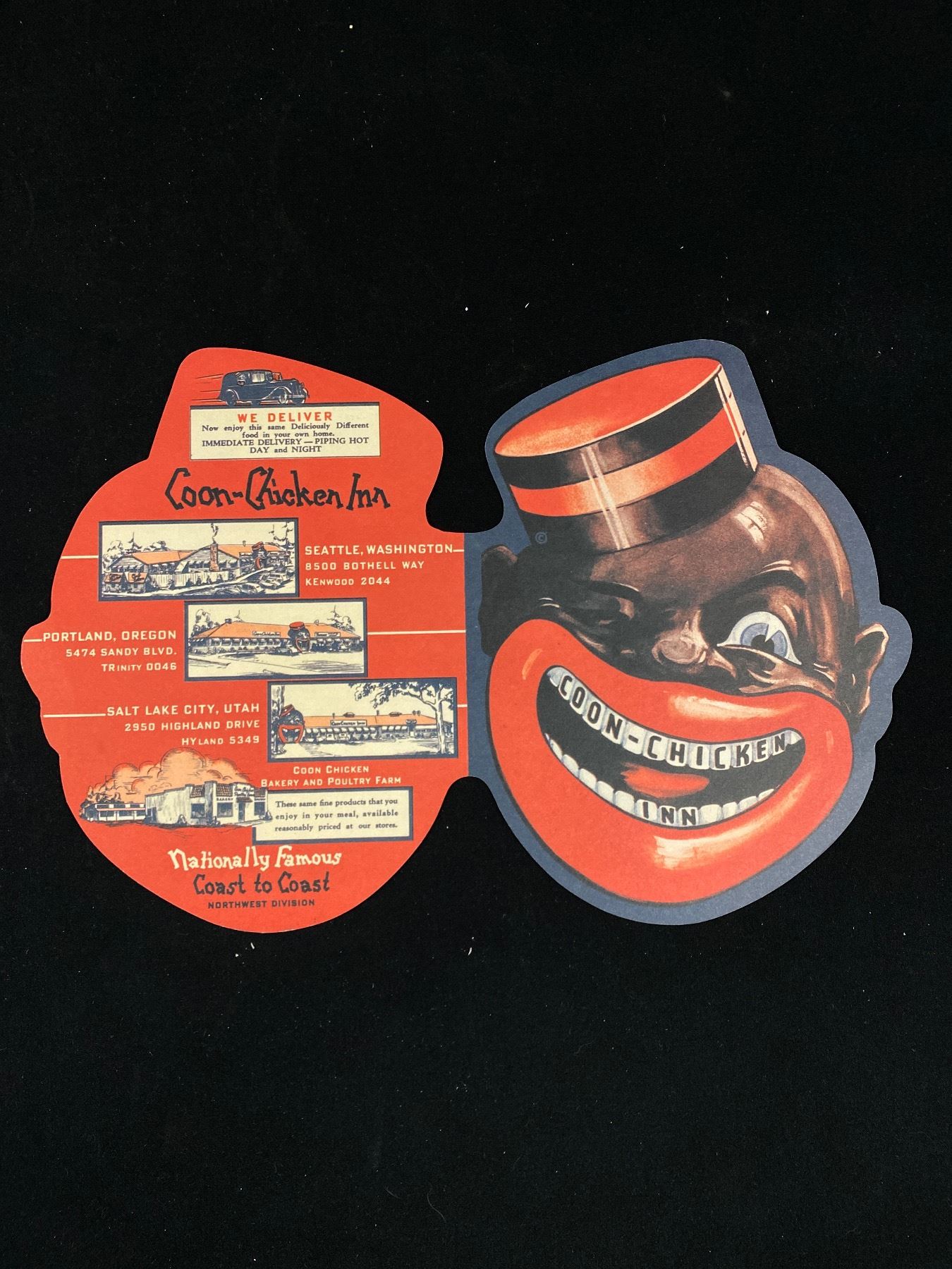 Vintage Coon Chicken Inn Menu