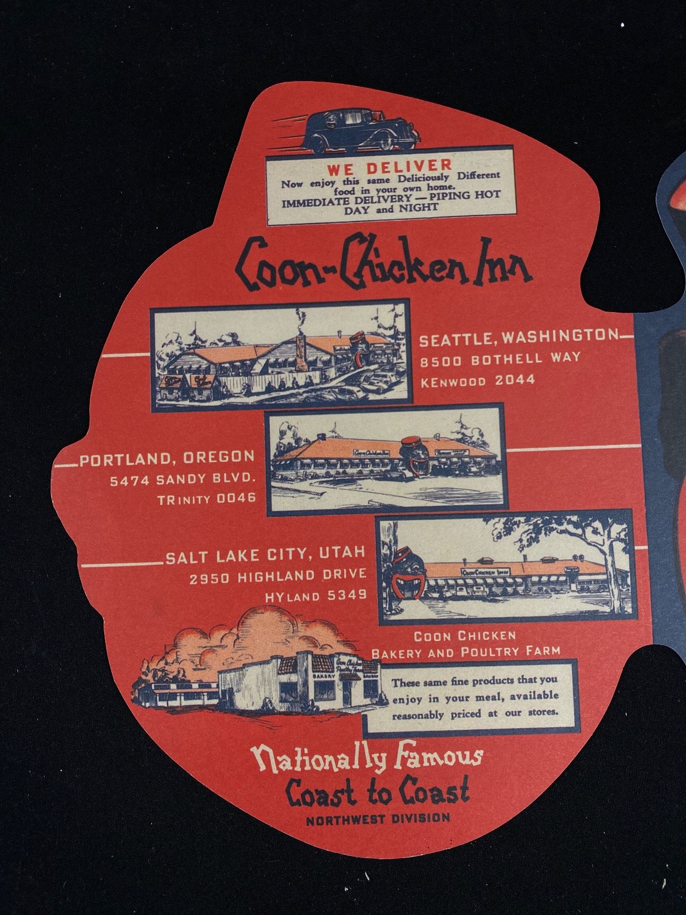 Vintage Coon Chicken Inn Menu