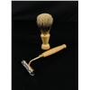 Image 2 : 2 Sets Vintage Cuff Links, Shaving Brush & Razor