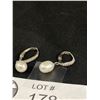 Image 2 : Pair Of Lovely Genuine Pearl, 925 Sterling Dangling Earrings