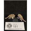 Image 1 : Pair Of Antique Aurora Borealis Clip Earrings Patent Pending