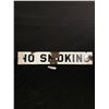 Image 1 : Vintage Porcelaine "No Smoking" Sign.  Orillia Ont.. 1945