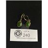 Image 1 : Vintage Green BC Jade Dangle Earrings