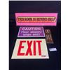 Image 1 : 1971 Black Light Sign, Caution Sign, Exit, No Smoking