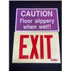 Image 2 : 1971 Black Light Sign, Caution Sign, Exit, No Smoking