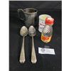 Image 1 : 2 Silver Spoons By W.M Rogers & Son & Silver Cup By Webster MFG Co #5