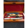 Image 2 : Wooden Box Of Various Vintage Pens