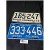 Image 1 : BC License Plate Lot 1957 1969