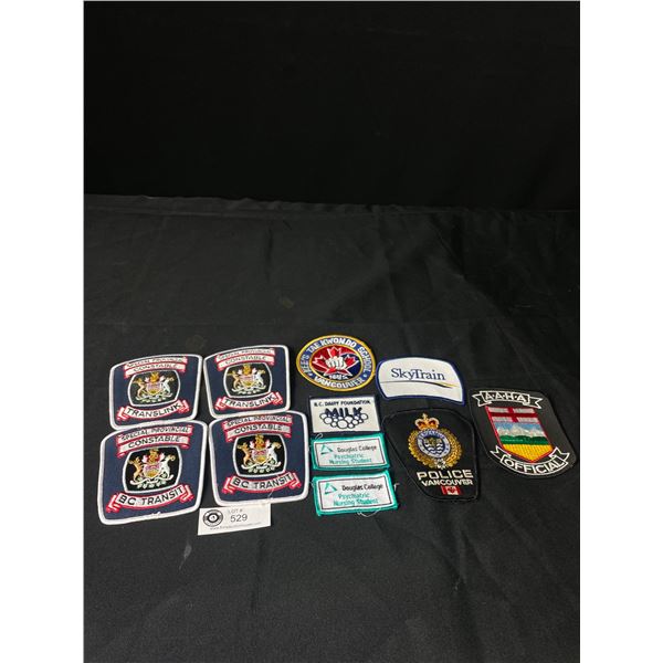 Misc Lot Of Collectible Patches. BC Transet, Translink Etc