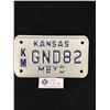 Image 1 : Near Mint Condition Early 2000's Kansas Motor Bicycle License Plate