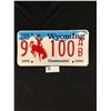 Image 1 : 1890-1990 Wyoming Centennial License Plate Very Clean