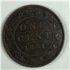 Image 1 : Canadian Large Cent 1881 Double Die #1 EF+