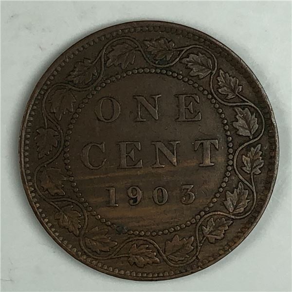 Canadian Large Cent 1903 EF+