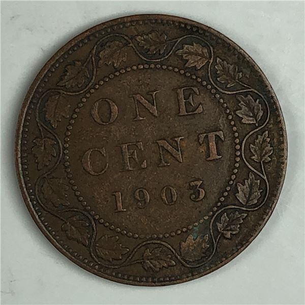 Canadian Large Cent 1903 EF+