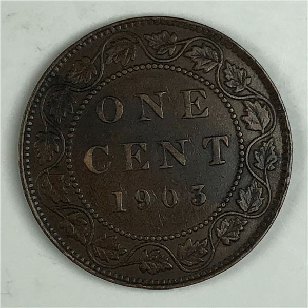 Canadian Large Cent 1903 EF+