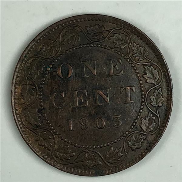 Canadian Large Cent 1903 EF+