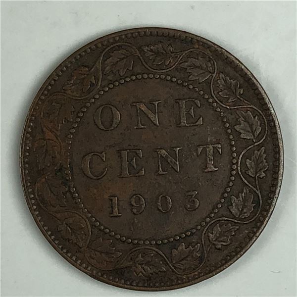 Canadian Large Cent 1903 EF+