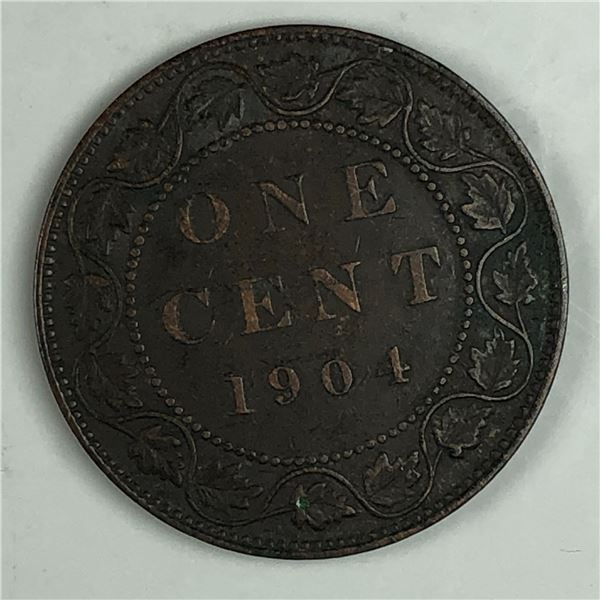 Canadian Large Cent 1904 EF+