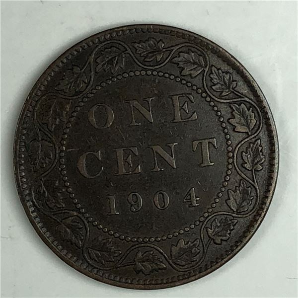 Canadian Large Cent 1904 EF+