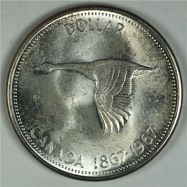 1967 Canadian Silver Dollar UNC 801
