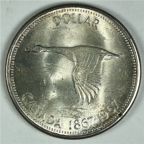 1967 Canadian Silver Dollar UNC 791