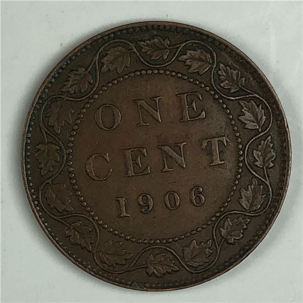 Canadian Large Cent 1906 EF+