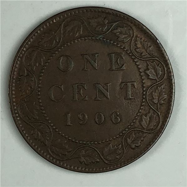 Canadian Large Cent 1906 EF+