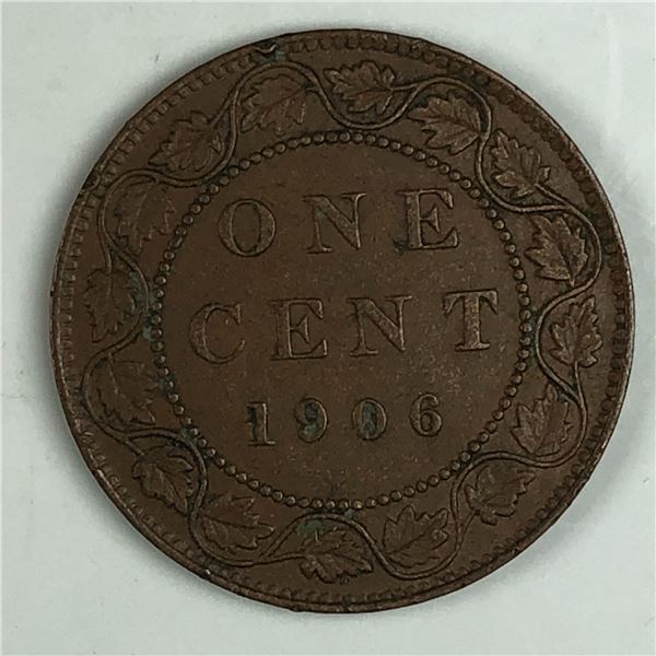Canadian Large Cent 1906 EF+